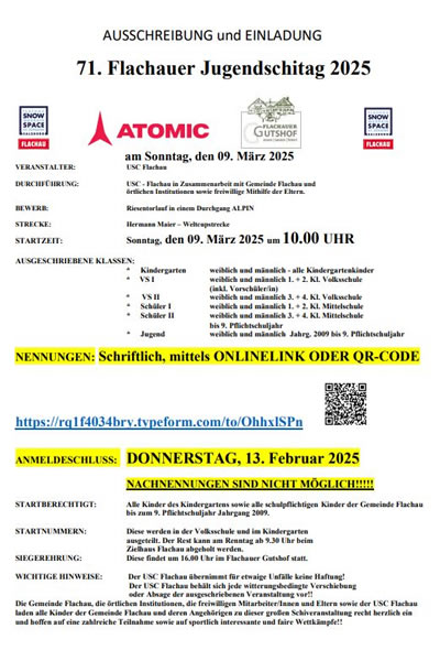 Einladung Jugendskitag Flachau am 09.10.2025
